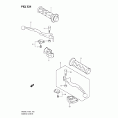 Схема узла: Ручки руля (An400al1 e24) для Suzuki AN400 Burgman (EU analogue of SkyWave)