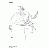 Схема вузла: Паливний бак для Suzuki GS500