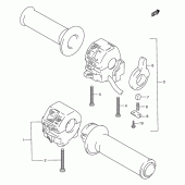 Схема вузла: Пульт керування рульовим для Suzuki GSX750 Katana