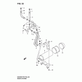 Схема узла: Система вентиляции бака (P33) для Suzuki GZ250 Marauder