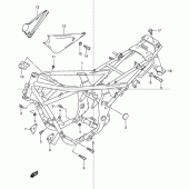 Схема вузла: Рама (Model y/k1) для Suzuki GSF600 Bandit S