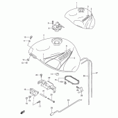 Схема вузла: Паливний бак (Model x) для Suzuki GSX-R750
