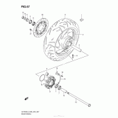 Схема вузла: Заднє колесо Suzuki VZ1500 Boulevard M90