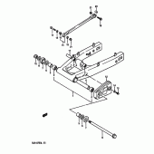 Схема вузла: Задній важіль підвіски (Model) для Suzuki GSX-R750