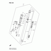 Схема вузла: Передня вилка (An400zal1 e33) для Suzuki AN400 Burgman (EU analogue of SkyWave)