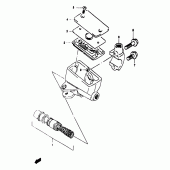 Схема вузла: Передній гальмівний циліндр (Gsf1200t/v/w/x/y/st/sv/sw/sx/sy) для Suzuki GSF1200 Bandit