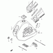 Схема вузла: Паливний бак (Model k1/k2/k3) для Suzuki DR200 DR200SE