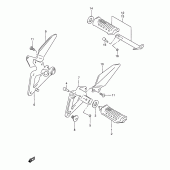 Схема вузла: Підніжки для Suzuki GS500