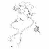 Схема вузла: Електроустаткування для Suzuki DR125