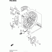 Схема вузла: Заднє колесо Suzuki RM-Z250