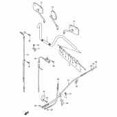 Схема вузла: Кермо & Тросики (Model s) для Suzuki VS600 Intruder 600