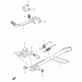 Схема вузла: Підставка для Suzuki SV650