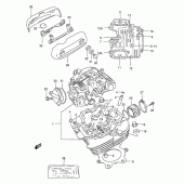 Схема вузла: Головка циліндра Suzuki GZ250 Marauder