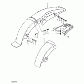 Схема вузла: Заднє крило для Suzuki TS250