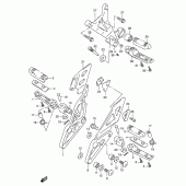 Схема вузла: Підніжки (Model p/r) для Suzuki GSX-R1100