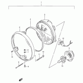 Схема вузла: Фара (Model p/r e2, e24) для Suzuki VX800