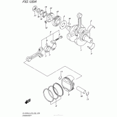 Схема вузла: Колінчастий вал & Поршень для Suzuki DL1000 V-Strom