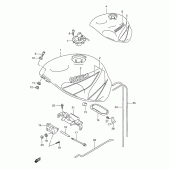 Схема вузла: Паливний бак для Suzuki GSX-R600