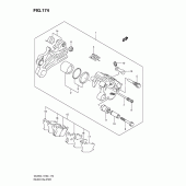 Схема узла: Задний тормозной суппорт (Dl650al1 e24) для Suzuki DL650 V-Strom