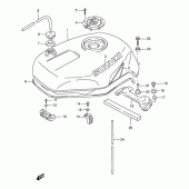 Схема вузла: Паливний бак (Model v/w) для Suzuki GSX-R1100