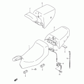 Схема узла: Сиденье (Model n/p/r/s/t) для Suzuki GSX600 Katana