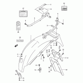 Схема вузла: Заднє крило (Model k/l/m/n/p/r) для Suzuki GS500