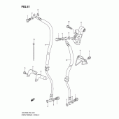 Схема узла: Передний тормозной шланг для Suzuki UX125 Sixteen