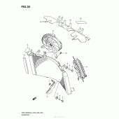 Схема узла: Радиатор (Gsx1300Ral3 E33) для Suzuki GSX1300 Hayabusa