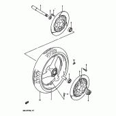 Схема узла: Переднее колесо для Suzuki GSX-R1100