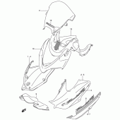 Схема вузла: Передній обтічник (Gsf1200sk5/szk5) для Suzuki GSF1200 Bandit