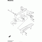 Схема вузла: Задній важіль (Маятник) для Suzuki DR-Z70