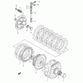Схема узла: Сцепление (Model r/s) для Suzuki RM250