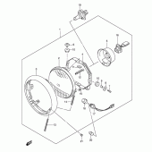 Схема вузла: Фара (E19) для Suzuki VL250 Intruder LC