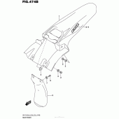 Схема вузла: Rear Fender (Dr-Z125Ll6 E28) для Suzuki DR-Z125 DR-Z125L