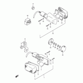 Схема вузла: Поворотники для Suzuki DR650 DR650SE