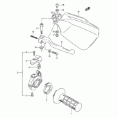 Схема вузла: Right knuckle cover (Model k/l/m) для Suzuki RMX250