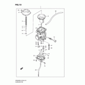 Схема узла: Карбюратор для Suzuki DR200 DR200SE