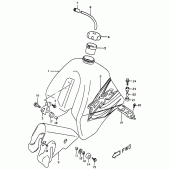 Схема вузла: Паливний бак (Model x) для Suzuki DR350