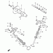 Схема вузла: Розподільний вал & Клапан для Suzuki DR650 DR650RSE