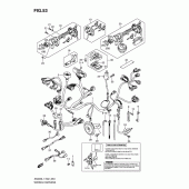 Схема узла: Электропроводка (Imobi) (an400l1 e19) для Suzuki AN400 Burgman (EU analogue of SkyWave)