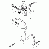 Схема вузла: Передній гальмівний циліндр (E24) для Suzuki DR350