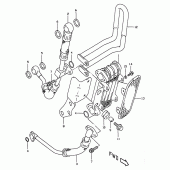 Схема вузла: Олійний охолоджувач (Optional) для Suzuki DR350