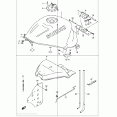 Схема узла: Топливный бак (Model k2) для Suzuki GSX1300 Hayabusa