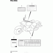 Схема вузла: Інформаційні наклейки (Vl800L5 E03) для Suzuki VL800 Boulevard C50 BOSS