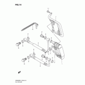 Схема узла: Масляный охладитель для Suzuki DR200 DR200SE