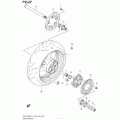 Схема узла: Заднее колесо для Suzuki GSX-R600