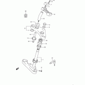 Схема вузла: Рульова траверса Suzuki LS650 Boulevard S40