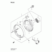Схема вузла: Фара (Sv650k3/k4/k5/k6/k7/ak7 e24) для Suzuki SV650