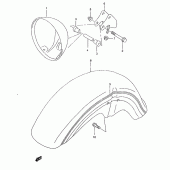 Схема вузла: Кожух фари (Model y) для Suzuki GZ125 Marauder