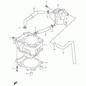Схема вузла: Циліндр для Suzuki DR-Z400 DR-Z400
